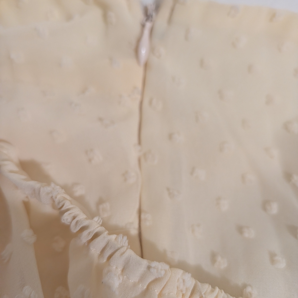 Lulu's Be a Dear Cream Swiss Dot Tie -front Skate Dress Size S - Picture 10 of 15